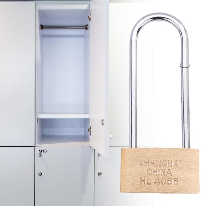 Secure Key Padlocks Extended Shackles Weatherproof Body Rustproof Mechanism Accessory for School Gym Equipment