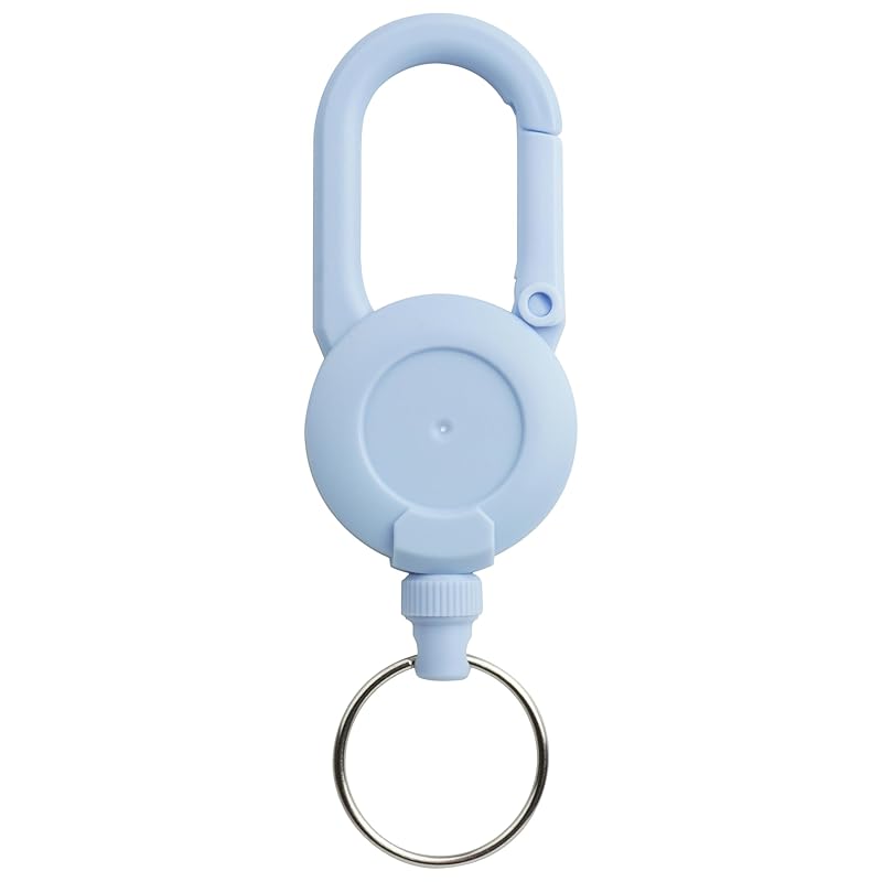 

[KOYOKOMA] key reel reel cute colorful Equipped with carabiner lightweight key ring key code fishing camp outdoor extend Expansion and contraction