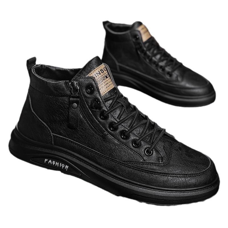 New fashionable versatile student youth winter velvet warm high-top casual board shoes men