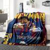 1 Stück Neymar Decke mit individuellem Namen, Geschenk, für Männer und Frauen, Weiche Decke, Gut für Schlafsofa Couch Reisen, Leichte Flanelldecke