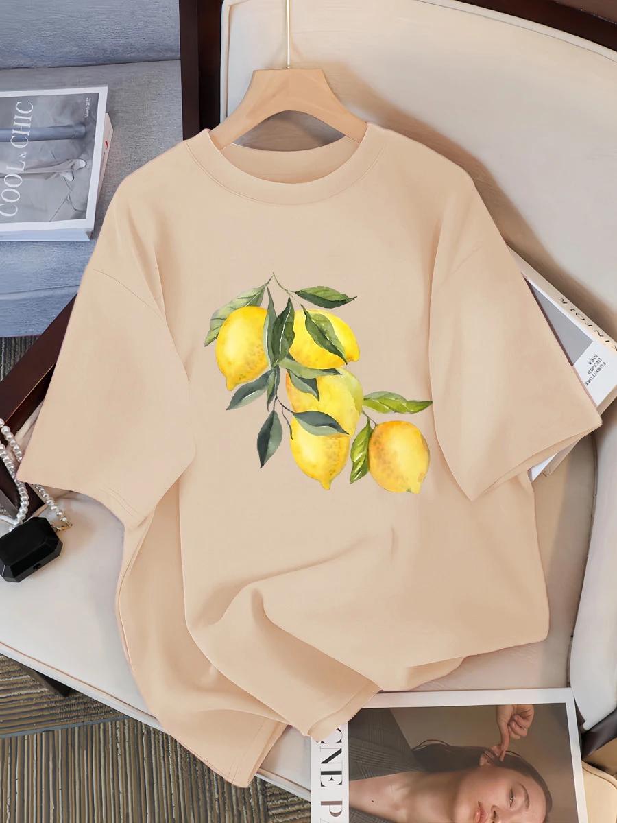 Creative Lemon Pattern TShirt Unisexs Casual Soft Top Fashion Cool TShirt Clothing Street Summer Unisexs Short Sleeve S