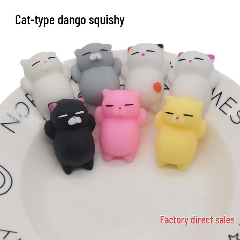 Adorable Cat Dango Squishy Stress Relief Toy Set