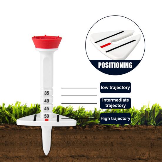 4 pezzi 77 mm tee da golf 5 livelli altezza di posizionamento regolabile linea di mira supporto per palline rotonde aiuto per l'allenamento del golf punta accessori per il golf