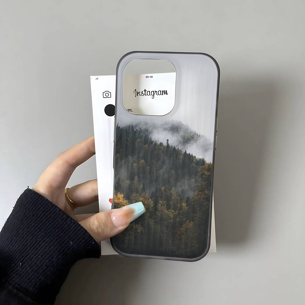 

Mountain Forest Phone Case For IPhone 17 16 15 11 12 13 14 Pro Max Soft Corrugated Silicone Cover Case iPhone 16 plus