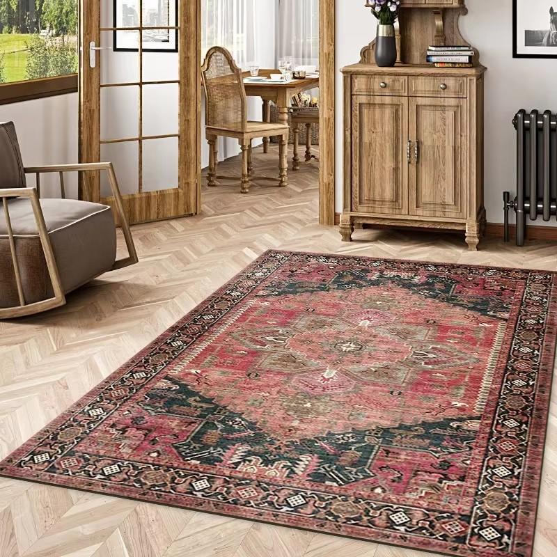 Türkiye Persian Carpet Vintage Ethnic Style Rug Living Room Decoration Rugs Living Room Bedroom Decoration Washroom Floor Mat