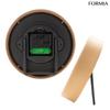 Formia HIC-007RC-N Wanduhr, Funkgesteuert, 18 cm Durchmesser, Natur, Schlichtes Design, Café-Stil, Sekundenzeiger stoppt nachts
