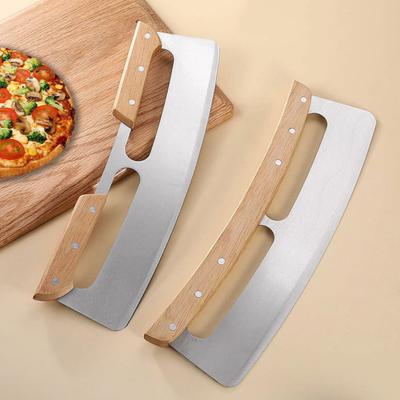 Pizza Cutter Rocker Blade Sharp Stainless Steel Pizza Cutter Rocker Slicer with Protective Sheath Pizza Oven Accessories