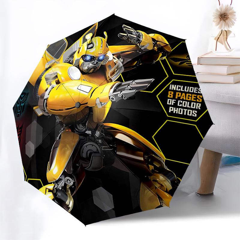 Transformers, Bumblebee Automatic Opening and Closing, 8 rib Structure Portable Umbrella, Suitable for Men and Women in All Seasons Perfect