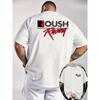 European sizes Men's Casual T shirt Threaded Round Neck Short sleeved Top Fabric Refreshing and Comfortable