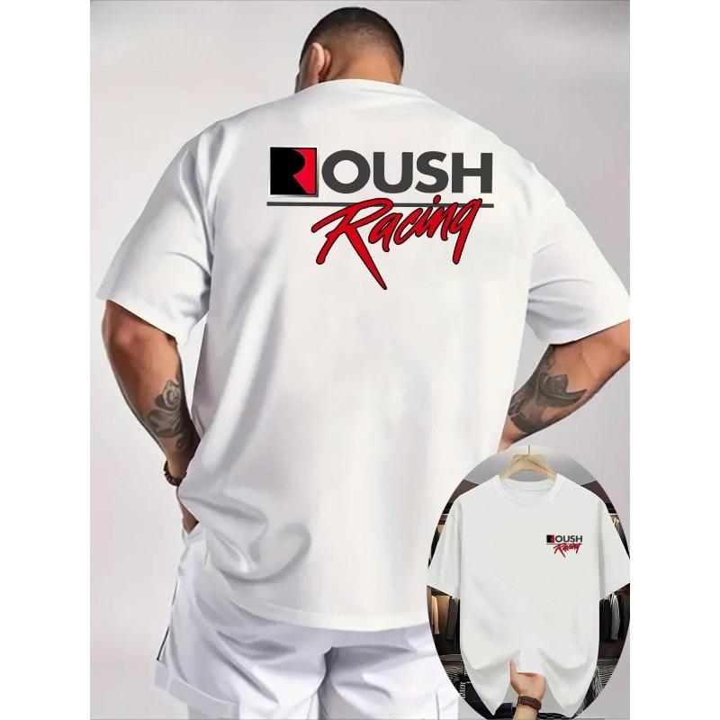 European sizes Men's Casual T shirt Threaded Round Neck Short sleeved Top Fabric Refreshing and Comfortable