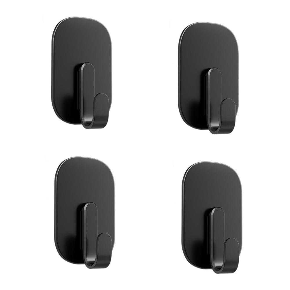 

4Pcs Plastic Magnetic Hook Wall Hanging Decorative Refrigerator Magnets Hooks Reusable Key Towel Storage Holder Kitchen чорний