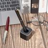 Aluminum Alloy Pen Holder With Non-Slip Pad Student Creative Desktop Ornament Pen Hole Pencil Slot Pencil Storage Stand Office
