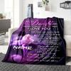 Mermaid Daughter Love Lightweight Personalized Blanket Personalized Name Durable Comfort Suitable For Sofa Couch Office Bed Picnics Four Seasons