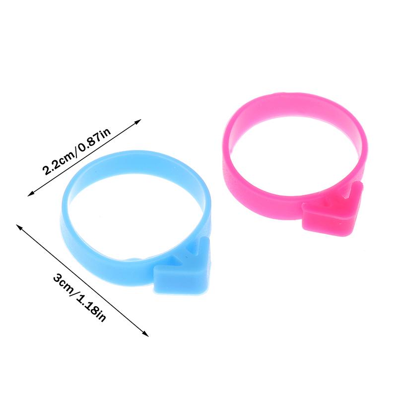 10Pcs Silicone Cake Bag Clips Ties Fixed Ring Decorative Bag Rubber Bands Bundling Leak-proof Pastry Bags Cable Cake Tools+