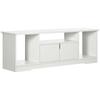 Mobile TV Panca TV Design Contemporaneo - 3 Scomparti Aperti, Armadietto a Doppia Porta - Dim. 120L x 30P x 41A cm - Truciolato Bianco