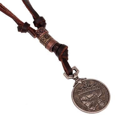 Lederhalskette koreanischen Schmuck Halskette antiken Schmuck Rindsleder Halskette