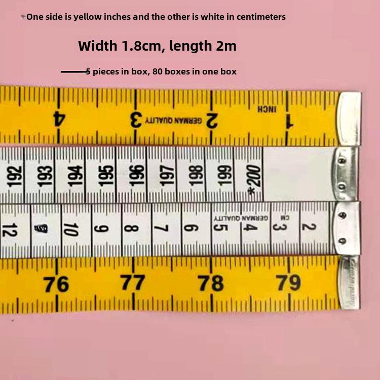 Thick Tailor Tape Measure - Retractable with Snap, Inch & Centimeter Scale for Measuring Height & Waist