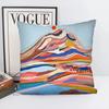 Mountain Landscape Abstract Mountain Art Pillow Case Square Pillow Bedroom Sofa Leisure Comfort Car Living Room Home Decoration