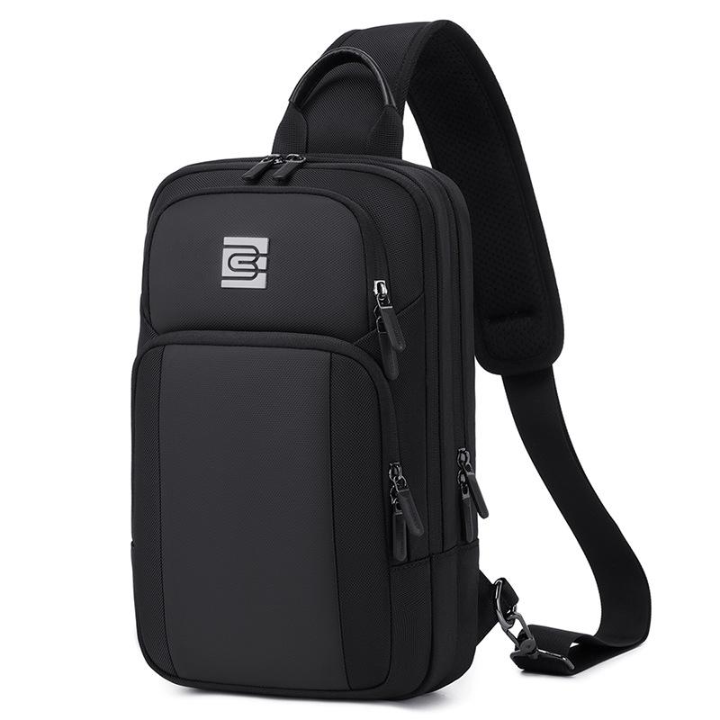 Waterproof Ox Cloth Men's Crossbody Bags oulder Bag Multi-Functional Busin Bag Small Chest Bag Wear-Resistant Bags