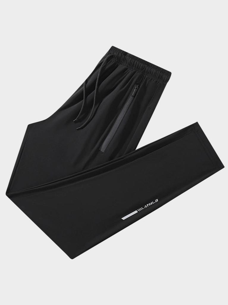 Summer Ice Silk Quick-Dry Plus Size Joggers - High Stretch, Silky Cool, Trendy Straight Leg Sports Pants
