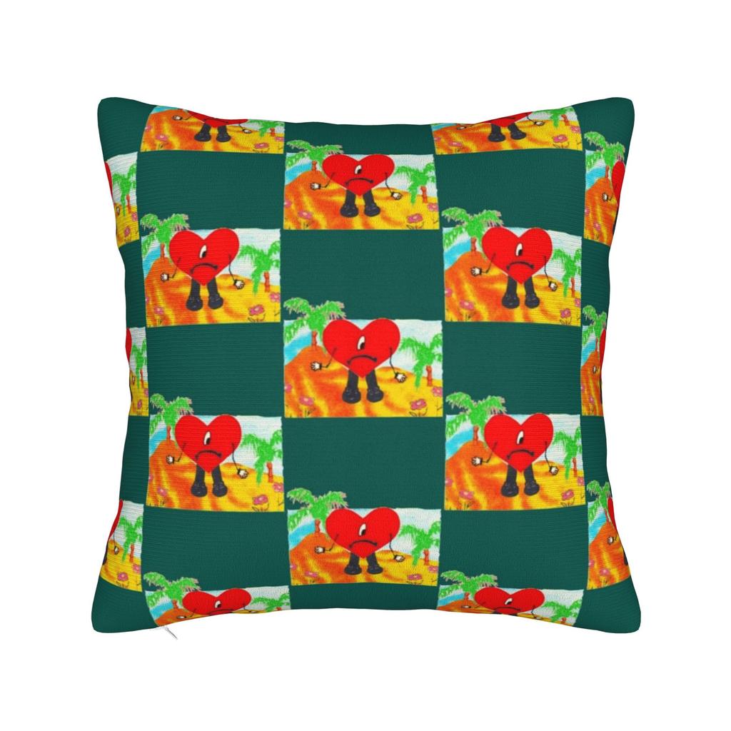 Bad Album Cute Pattern Square Pillow Covers Polyester Room Bunny Cushion Cover Creative Home Decoration Pillow Cover 45*45