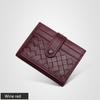 Card Cow Leather Braided Card Bag Anti-Magnetic Card Holder Wallets Multi-card Position Card Wallet