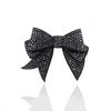 Black Bow Rhinestone Bridal Wedding Party Shoes Accessories High Heels Sandals Boots Flats DIY Manual Shining Shoe Decorations