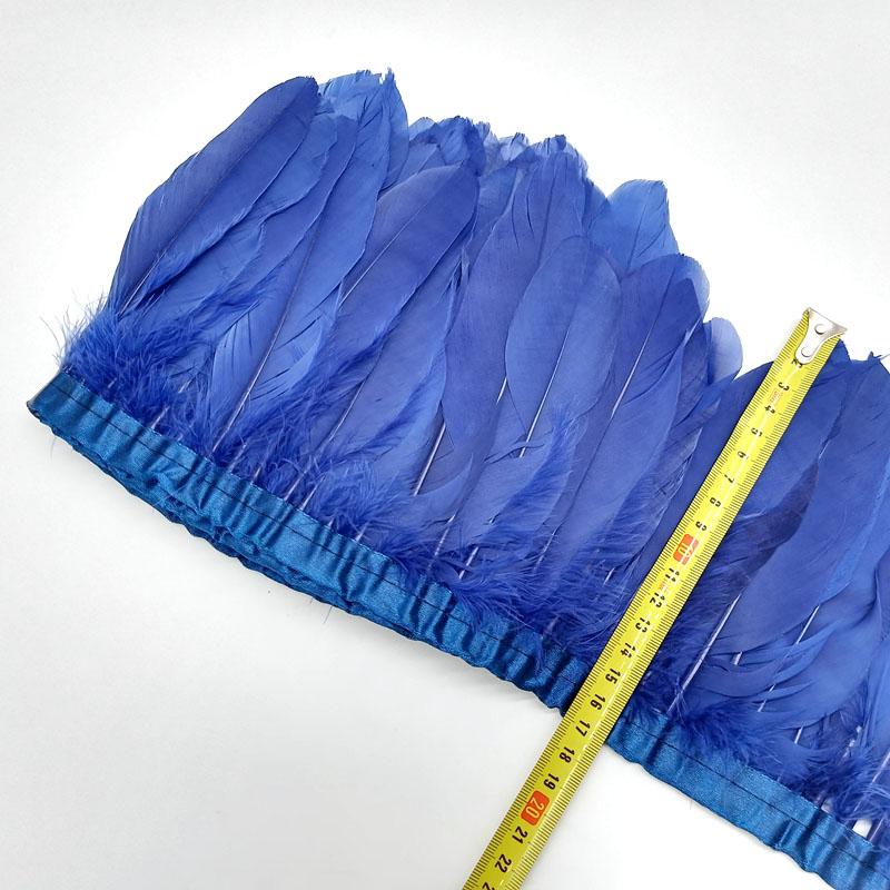 2meters Goose Feathers Fringe Trims Plumes DIY needlework accessories Sewing Ribbon For Wedding Dress Decoration Crafts 15-20cm