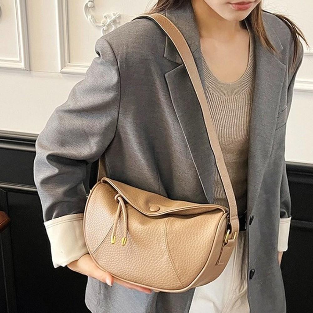 PU Dumpling Shaped Crossbody Bag Versatile Small Size Everyday Bag Travel