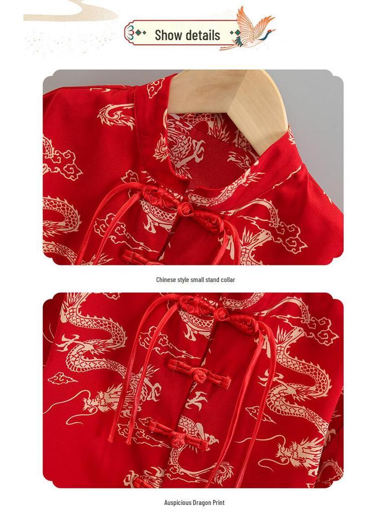 Moderna Ropa de Verano de Dragón Tang para Niños para la Actuación del 1 de Junio