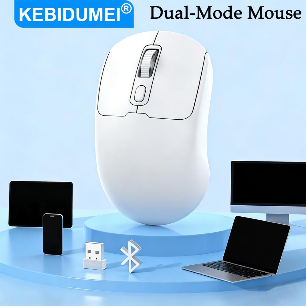 Bluetooth 5.4 Mouse Dual Mode Wireless Mouse Rechargeable Silent Mice Ergonomic DPI Adjustable Gaming Mice for PC Laptop Macbook