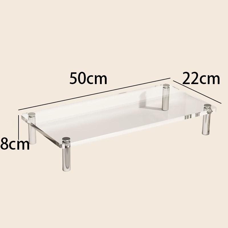 Acrylic Laptop Monitor Stand,Computer Riser Space-Saving,Clear Shelf - Ideal for Monitors,Laptops,Printers,Desktop Storage Decor