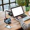 Bright Desk Lamp Wireless Charging LED Table Lamp Eye-Caring Lighting Adjustable Brightness Pen Holder Desktop Accessories Table