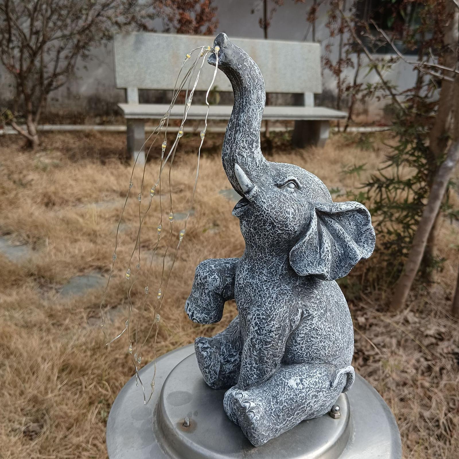 Süße Solar-Elefantenfigur Für Garten Oder Terrasse – Mit Solarleuchte, Wasserdicht IP65, Tolles Geschenk Für Mama