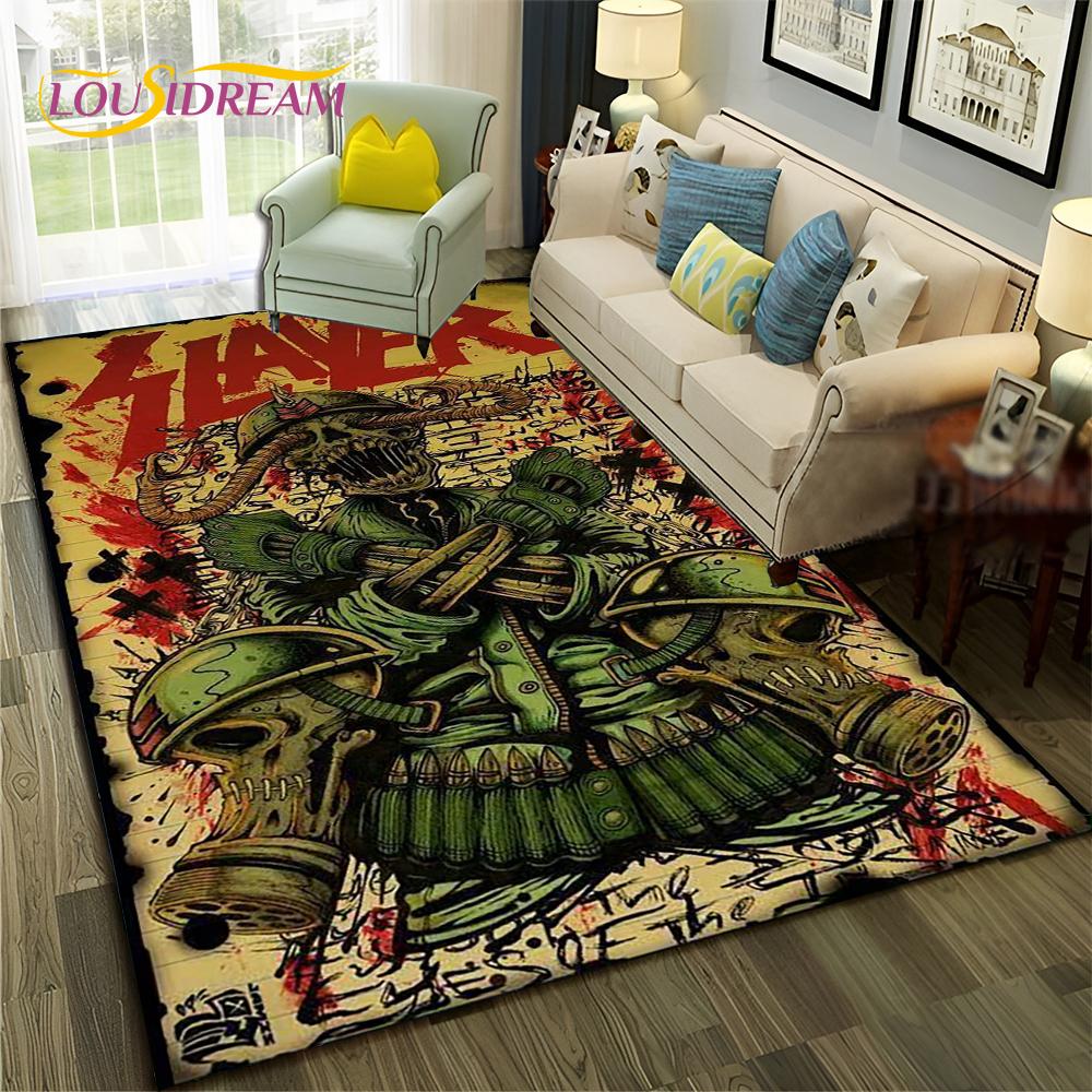 

Heavy Metal Band Slayer Rock Carpet Rug for Home Living Room Bedroom Sofa Doormat Decor,kids Play Area Rug Non-slip Floor Mat 40x60cm