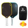 Carbon Fiber Pickleball Paddle Set Outdoor Sport High Elasticity Strong Spin Matte Finish Lightweight Performance