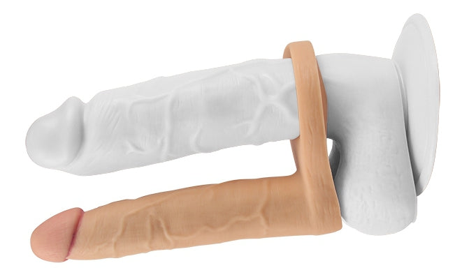 Gode vibrant Double Pénétration 14 x 3 cm - LoveToy - DOUBLE PENE