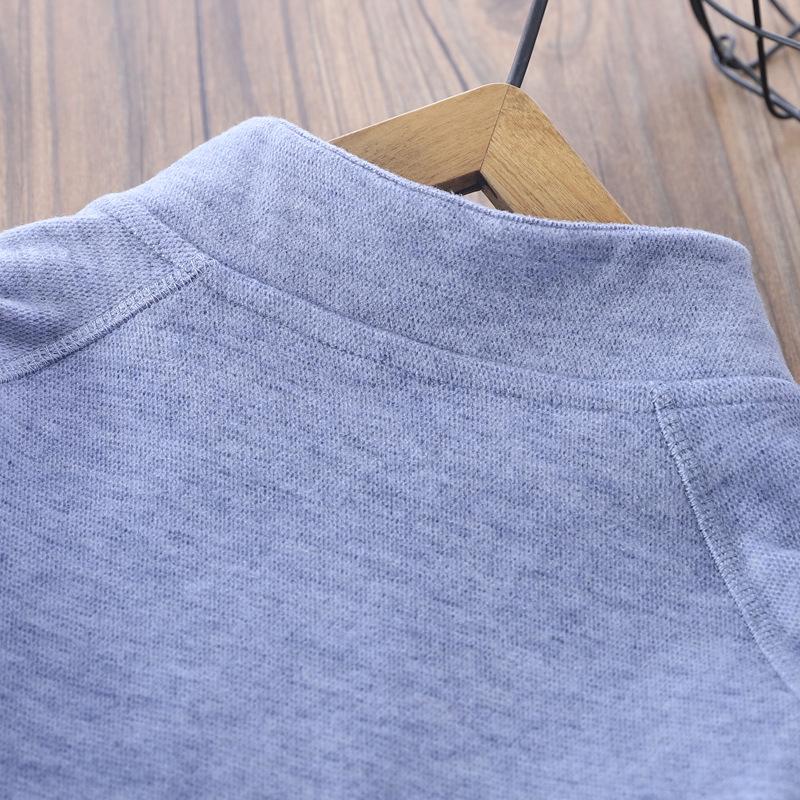 2025 Autumn Kids' Skin-Friendly Fleece Stand Collar Base Layer Top - Super Warm & Lightweight for Boys and Girls