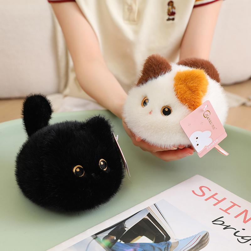 Square Siamese Cat Pillow Plush Toy Kitten Animal Plush Fluffy Cushion Soft Doll Kawaii Orange Cat Black Cat Decoration Pillow