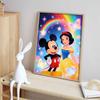 Disney 5D DIY Full Circle Diamond Painting Kit Mickey Snow White Rainbow Starry Sky Butterflies Home Bedroom Wall Decor Gift