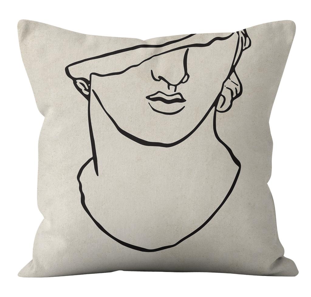 Nordic Wasabi Style Abstract Pillowcase Modern Simple Home Sofa Bedside Cushion Cover