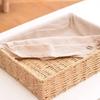 Bow Handmade Rattan Storage Baskets Rectangular Weaving  Storage Tray Fruit Dish Basket  Bread