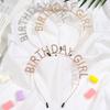 Sweet Metal Alloy Rhinestone Birthday Party Tiara Princess Crown Hair Hoop Birthday Girl Headband