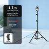 Portable Floor-Standing Tripod with Fill Light for Stable Mobile Live Streaming and Online Classes