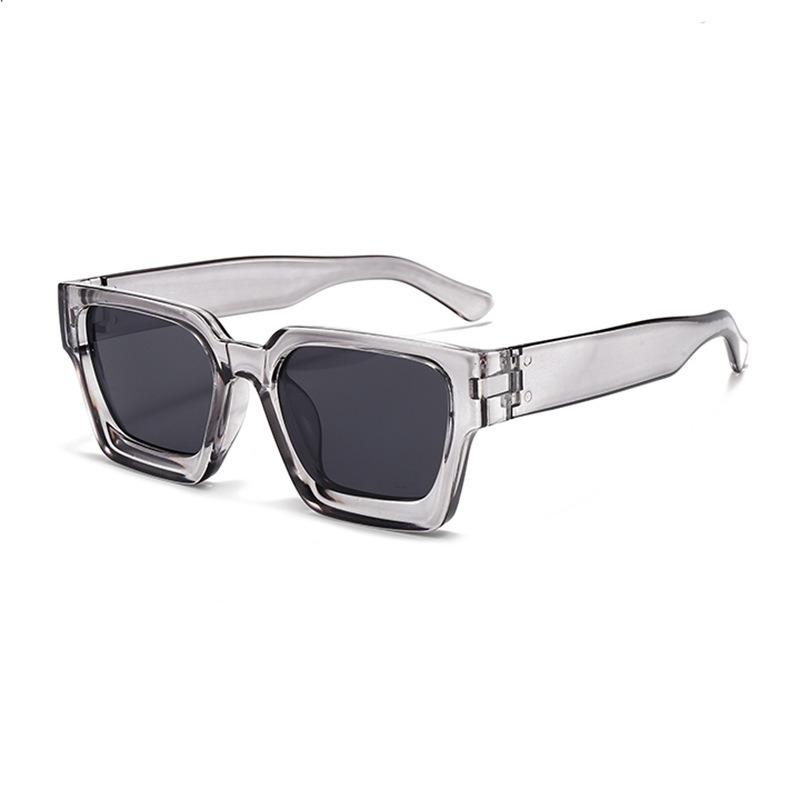 Men Square Frame Sunglasses 2026 Luxury Brand Designer Sun Glasses Retro Trendy Shades UV400 Texture Thick Edge Sunglasses