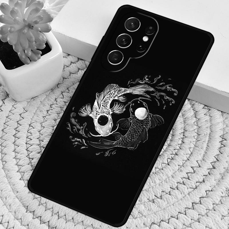 Yin Yang Koi fish art TPU Phone Case For Samsung Galaxy note 10 pro S26 S25 S24 S23 S22 Ultra Plus S21 FE S20 Shockproof Cover
