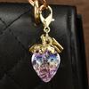 Strawberry Keychain Transparent Keyring Stylish Pendant Keychains Exquisite Backpack Decoration Accessories Gifts