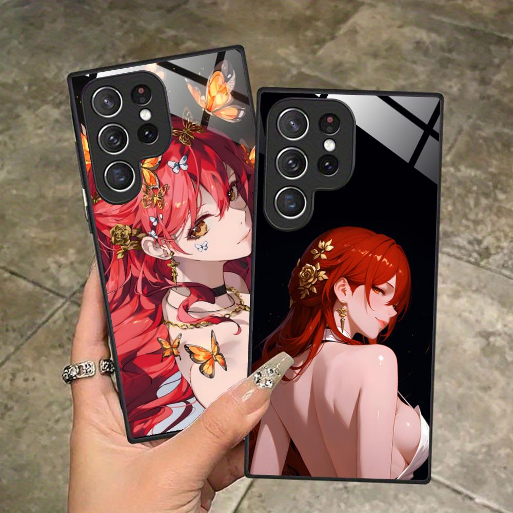 HSR Himeko Glass Mobile Phone Case for Samsung Galaxy A56 55 54 53 52 51 36 35 34 23 16 15 5G Colorful Cover