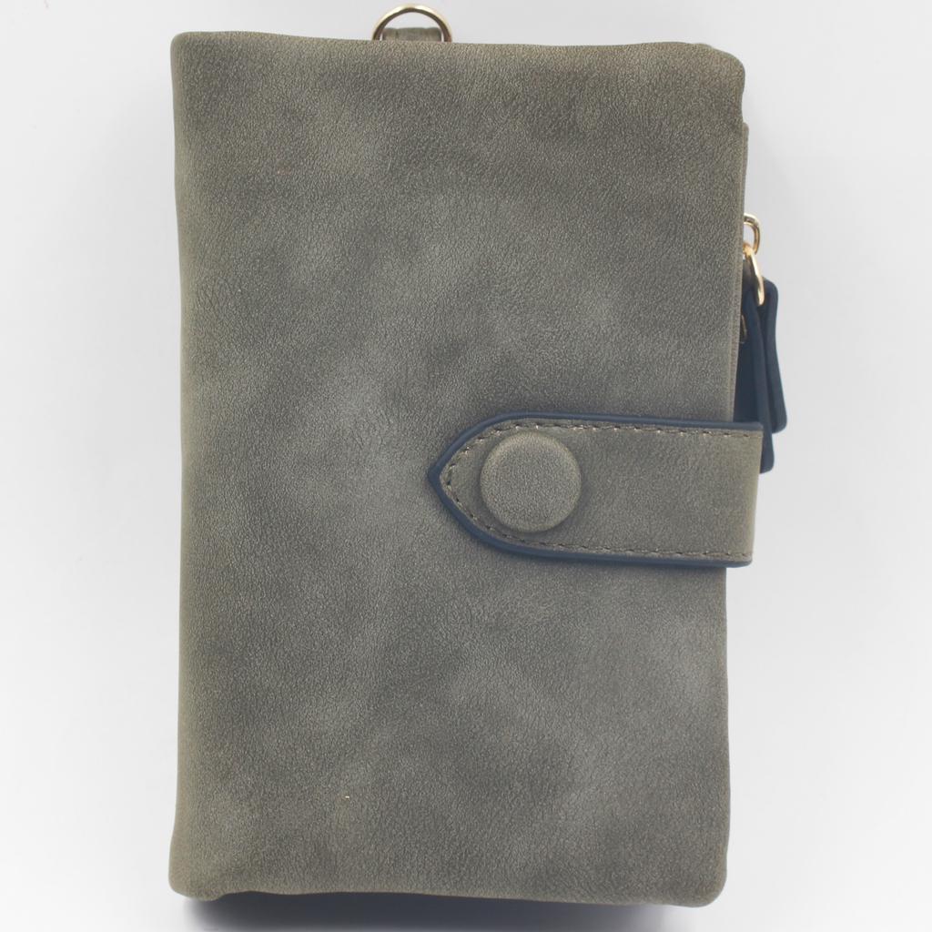 Vintage Zipper Handbag Multi Functional Handheld Leather Wallet