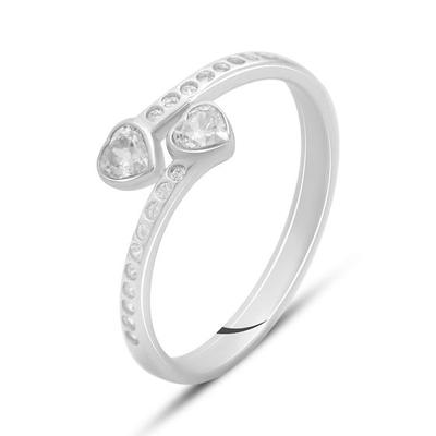 Silver Ring with Cubic Zirconia, Item Weight 1.54 G (2143833)